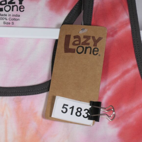 Good Vibes Tank Top Womens Small Pink Tie Die Floral Moose Cotton Boho Hippie - Picture 7 of 7